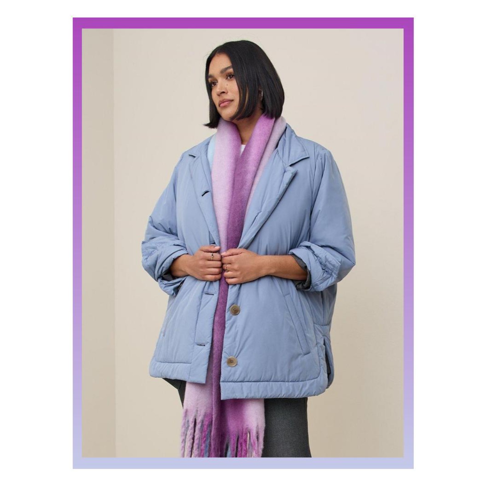 Nwt Torrid 0 Blue Poly Fill Shacket Collared Jacket With Pockets Size Large